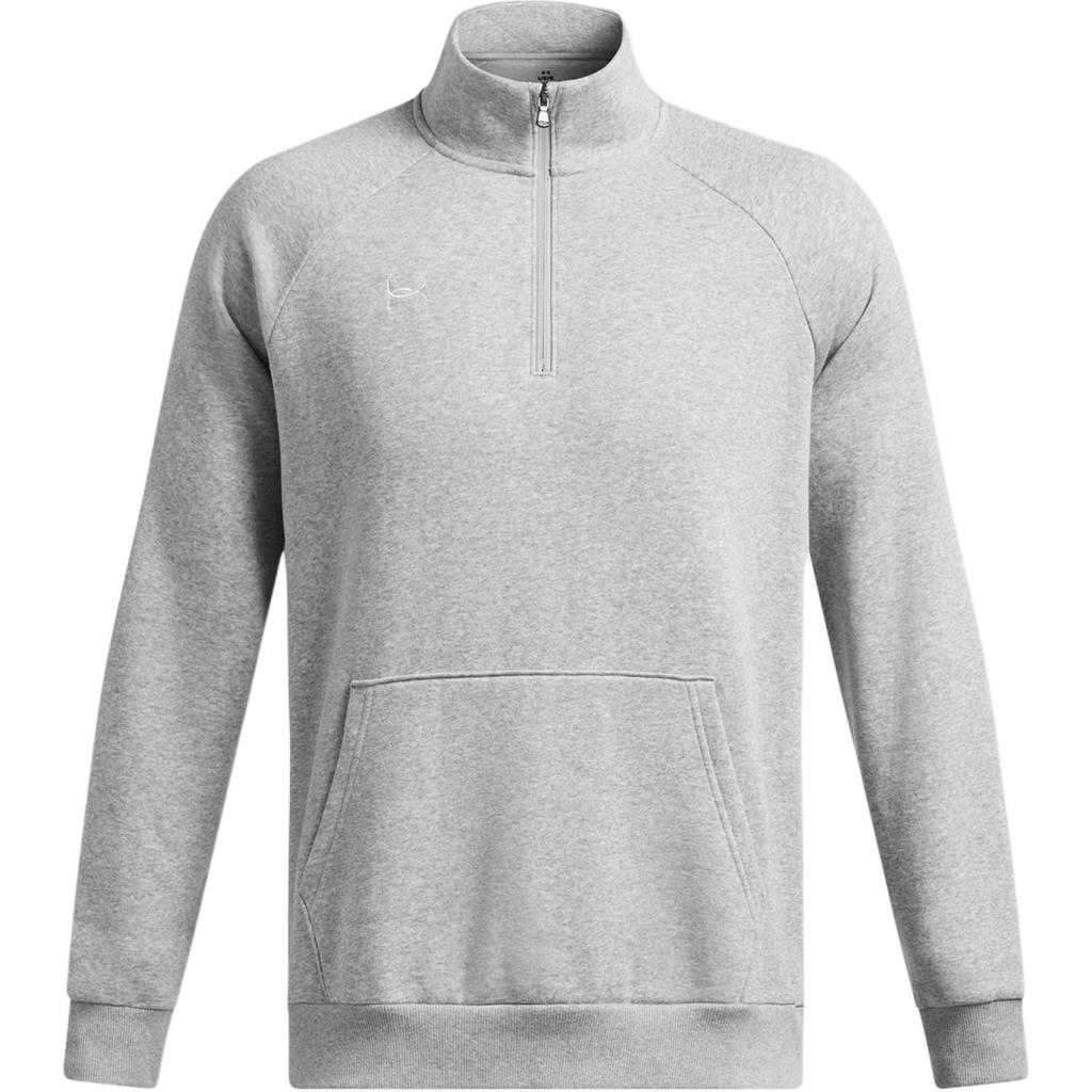 Under Armour Felpa da uomo a maniche lunghe con collo alto e vestibilità ampia con logo Grigio moderno 1386016-012