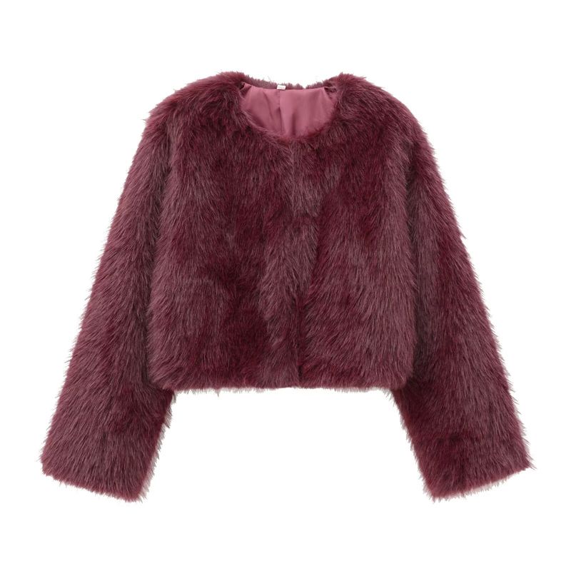 Kaslead New Arrival Women's Clothing Fashion Style Fashion Artificial Fur Effect Short Jacket 6318261