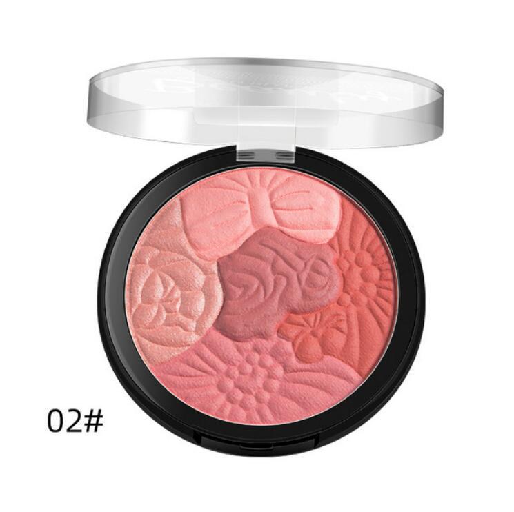 Румяна для лица Палитра для макияжа Лепесток Матовые румяна Пудра-хайлайтер Контур румян для щек 03#