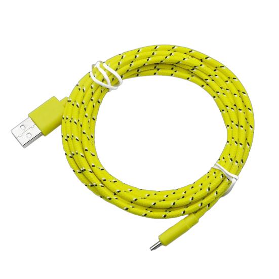 

Кабель для быстрой зарядки 2,4 А, кабель Micro USB, нейлоновый плетеный шнур, зарядное устройство для телефона и кабель для синхронизации данных для Samsung для Xiaomi 1M жёлтый