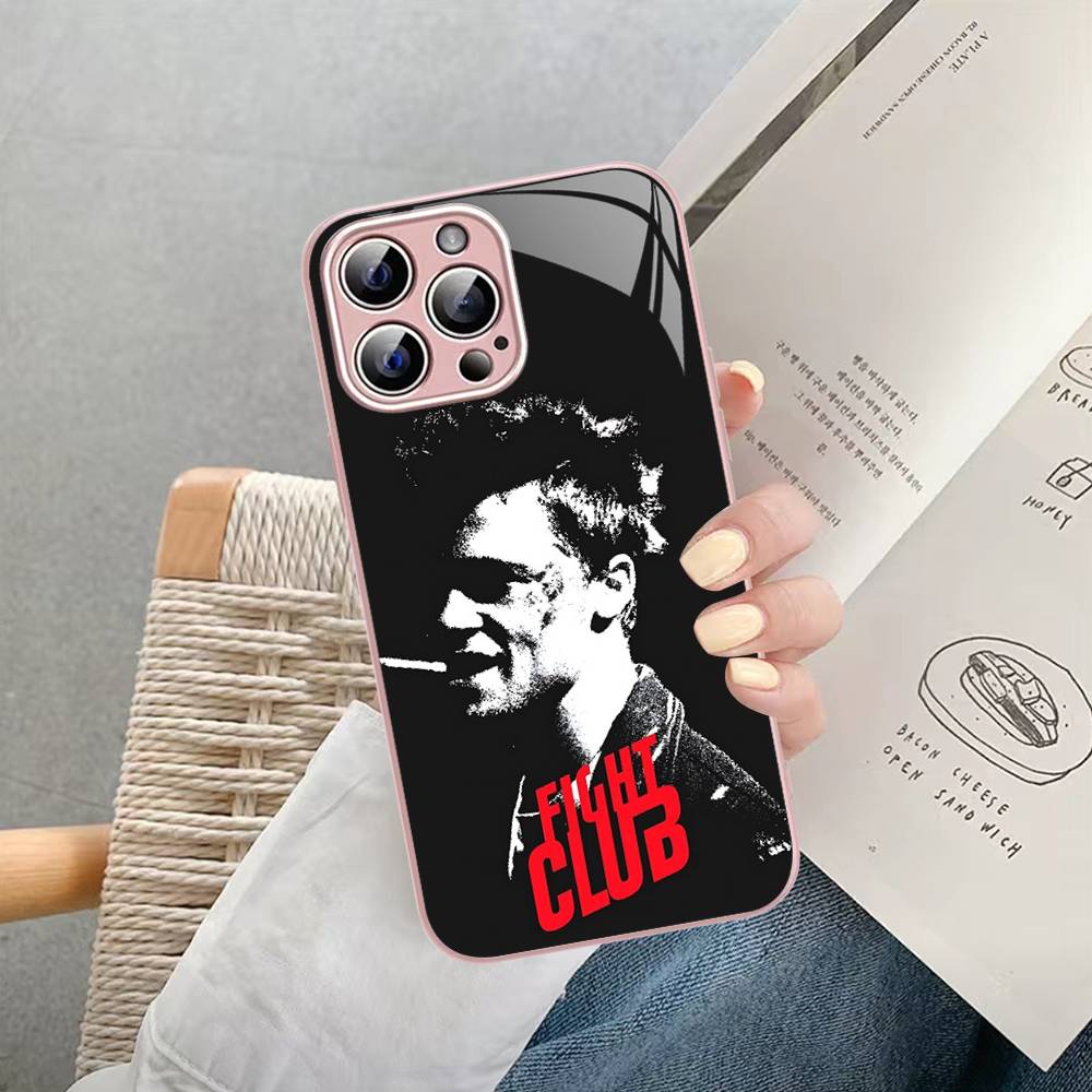 M-Movie F-Fight Club Tempered Glass For Iphone 14 13 12 11 Pro Mini XS MAX 14Plus X XS XR Cover