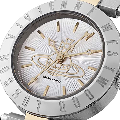 Authorized Distributor: Vivienne Westwood Women's Westbourne Orb Watch VV092SLSG with Silver Dial and Two-Tone Stainless Steel Bracelet
