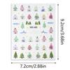 Christmas 5D Embossed Snowman Snowflakes Nail Art Stickers Cartoon Santa Claus Christmas Decal Diy Manicure Decals