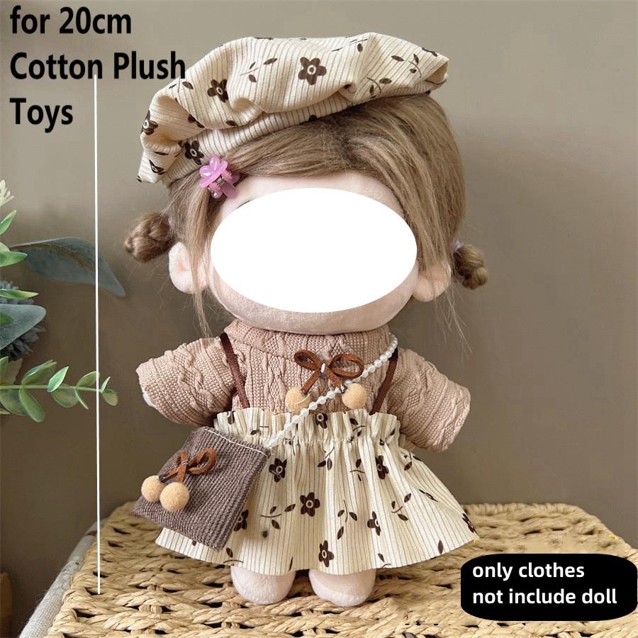 Cute Dress Jk Uniform Clothes For 20Cm Cotton Plush Lolita Dress Up Clothing Skirt Fashion Casual Suit Sock Girl Toy Accessories