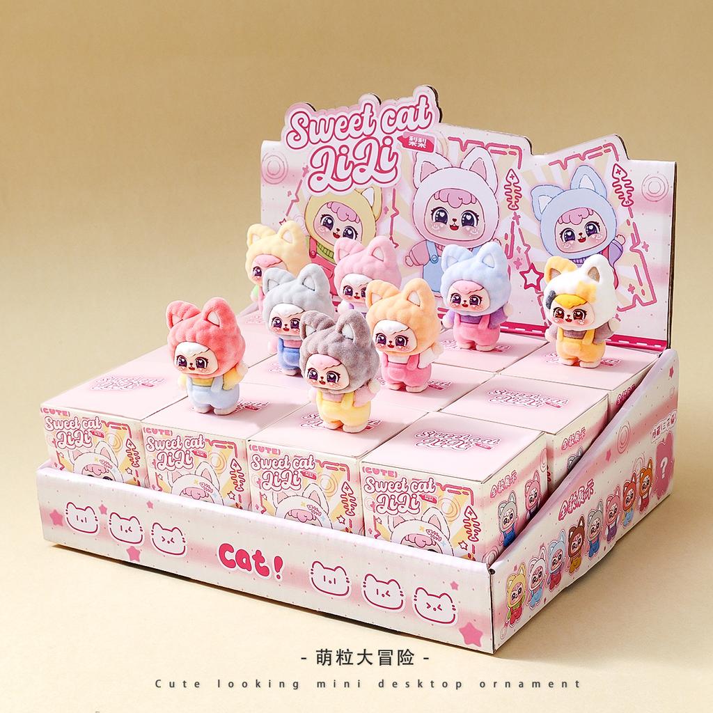 Süße Katze Blind Box LiLi Katze Actionfigur Spielzeug PVC Modell Puppe Fans Kinder Geschenk