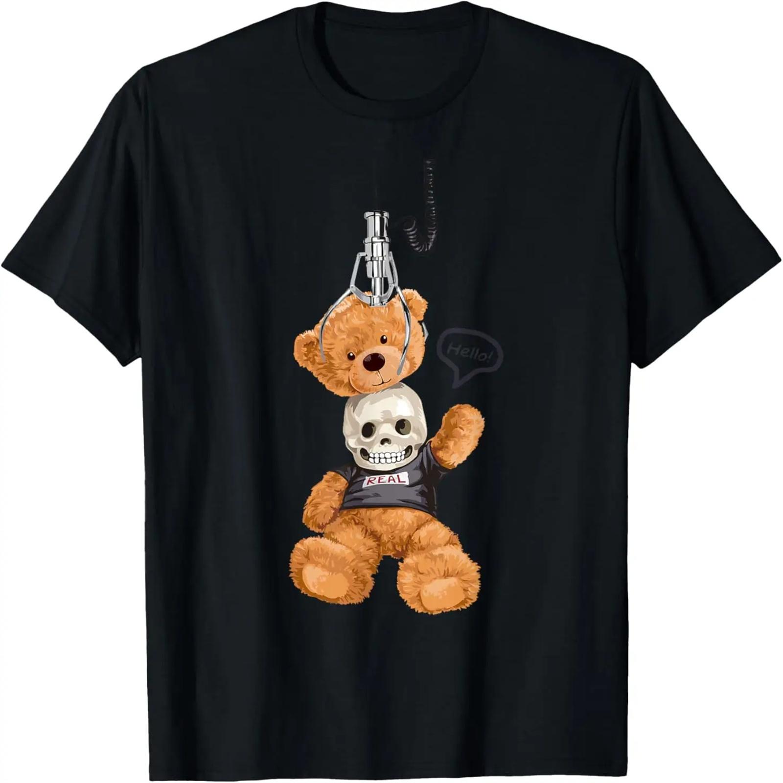 

Cool Teddy Bear Skull Illustration Graphic Designs T-Shirt XXXXXL чёрный