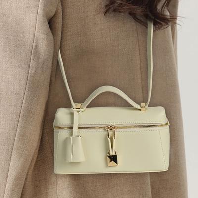 Summer Bag Fashionable Versatile Cowhide Lunch Box Bag Niche High-end Leather Women's Bag Messenger Bag