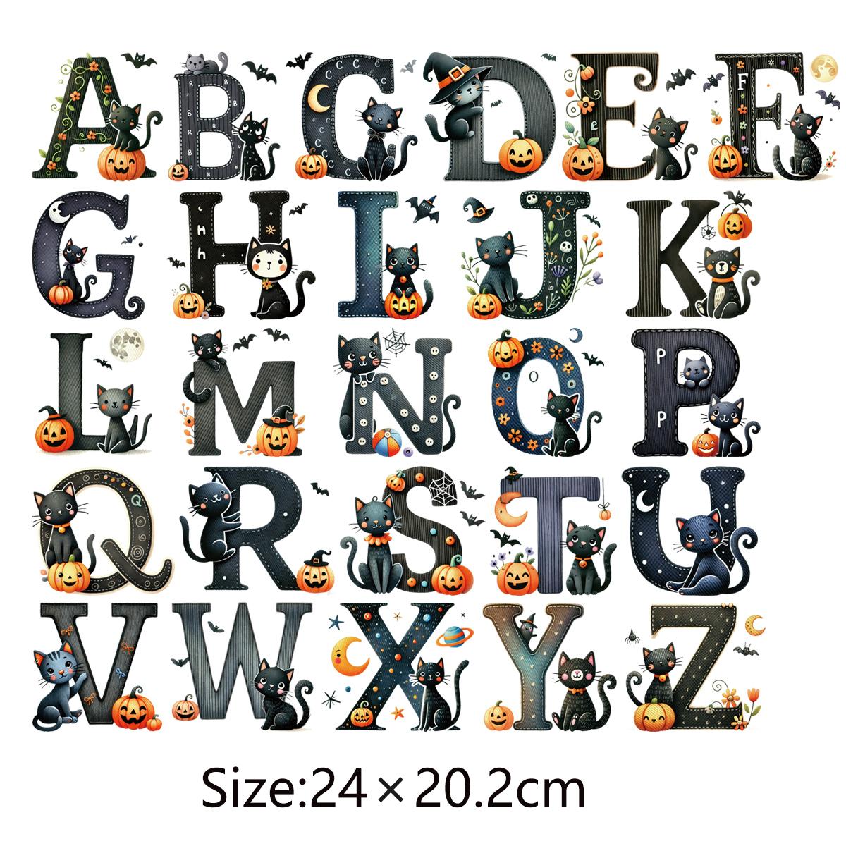 

Переводные надписи на Хэллоуин от AZ Kit Parches Ropa Heat Press Аппликация Наклейки для одежды Футболки Нашивки для толстовок своими руками