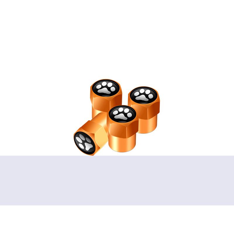 Creative Cool Design Paw Pet Animal Paw Footprints Emblém Auto Pneumatika Víčko ventilku Pneumatika Prach Cap Dekor Pro univerzální styling auta 4ks
