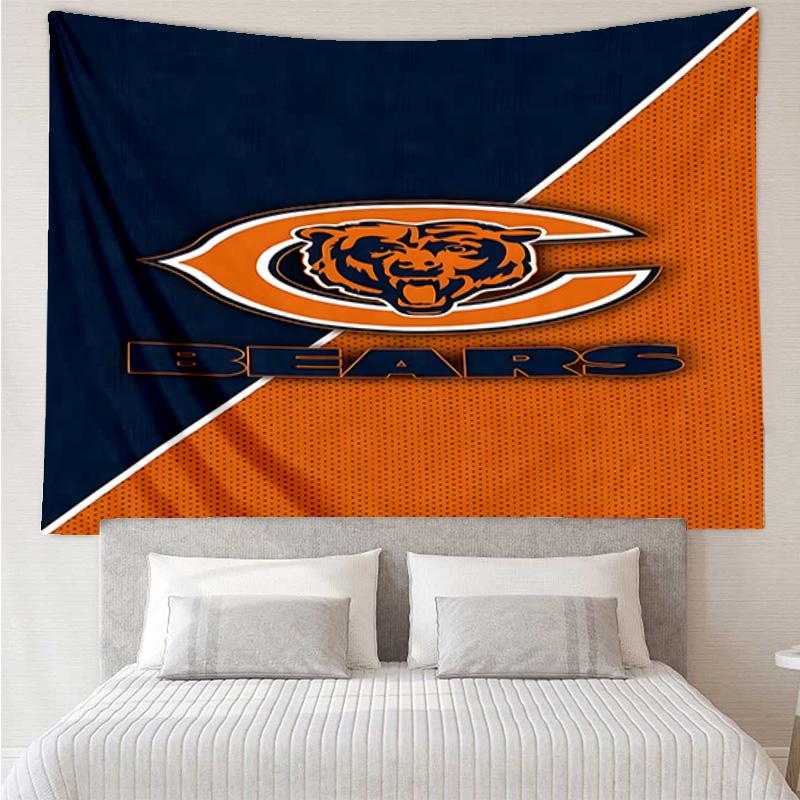 Chicago Bears Logo Tapestry Hanging for Bedroom,Livingroom, Playroom,Decor Art Room Wall Tapestry Holiday and Birthday Gifts