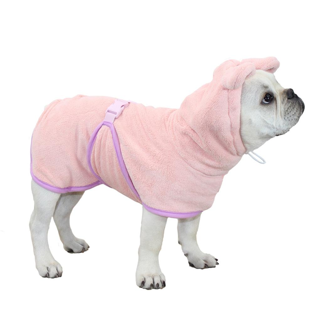 Spot Cute ins Pet Bathrobe with Hood, Warm for Cats and Small to Medium Dogs, Casual Dog Clothes