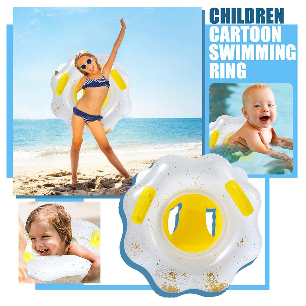 Thickened Sequin Flower Swimming  Seat Swim Ring For  Child Beginners