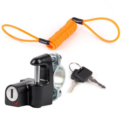 Antifurto Universale per Casco Moto Blocco Fisso Multifunzionale Impermeabile Kit Cavo Promemoria con Staffa