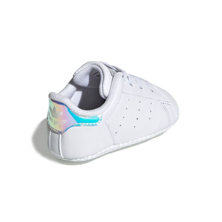 adidas Stan Smith Crib White Iridescent Baby Sneakers Cloud-White Silver-Metallic CG6543
