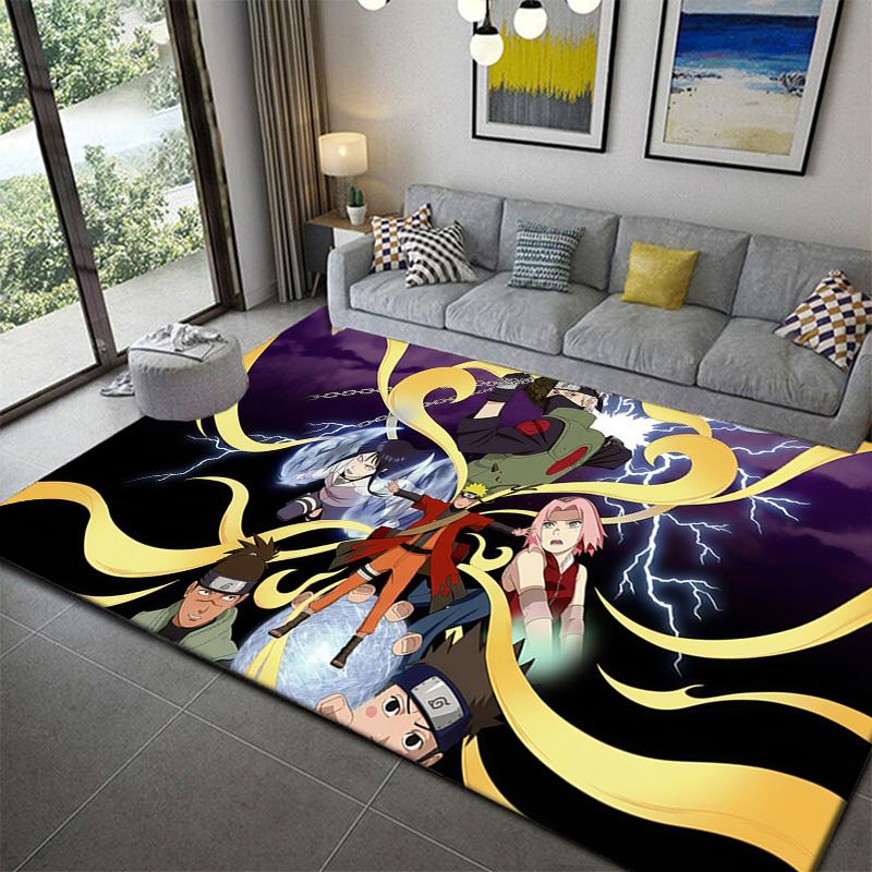 Naruto Anime Carpet Rug for Living Room Bedroom Home Sofa Decoration,Kids Play Non-slip Floor Mat