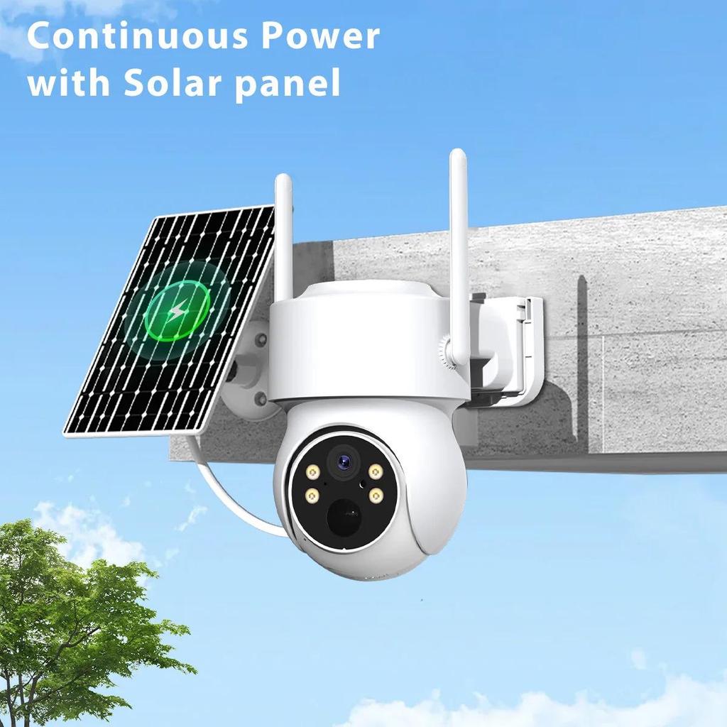 iCSee Solar-Powered Wireless 4MP HD Home Camera with Low Power Consumption