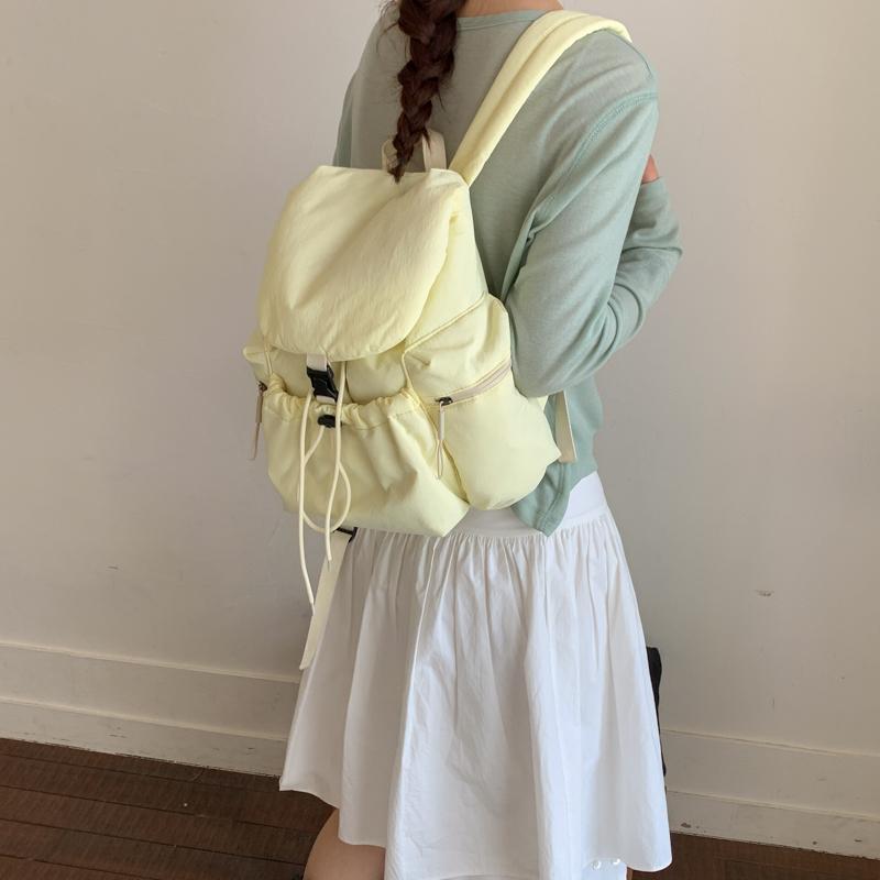 Women Drawstring Rucksack Lightweight Travel Gym Bag Nylon Casual Bookbag for Outdoor Travel College University Campus