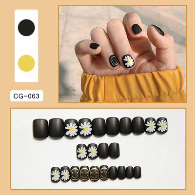 24 шт. Накладные ногти  Sweetheart Wear Nails  Матовый Стиль Модные и Милые Накладные Ногти для Многоразового Использования LS 63