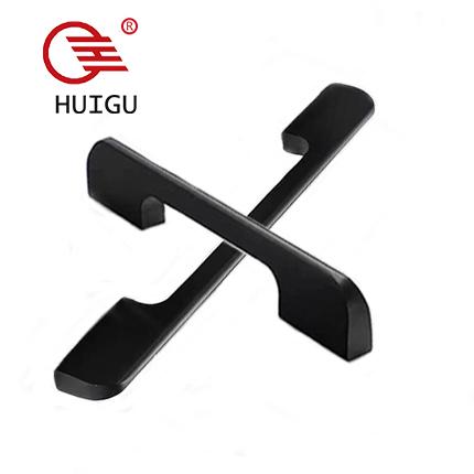 Solid Black Cabinet Door Handle Modern Minimalist Cabinet Drawer Cabinet Handle Wardrobe Closet Handle With Round Holes