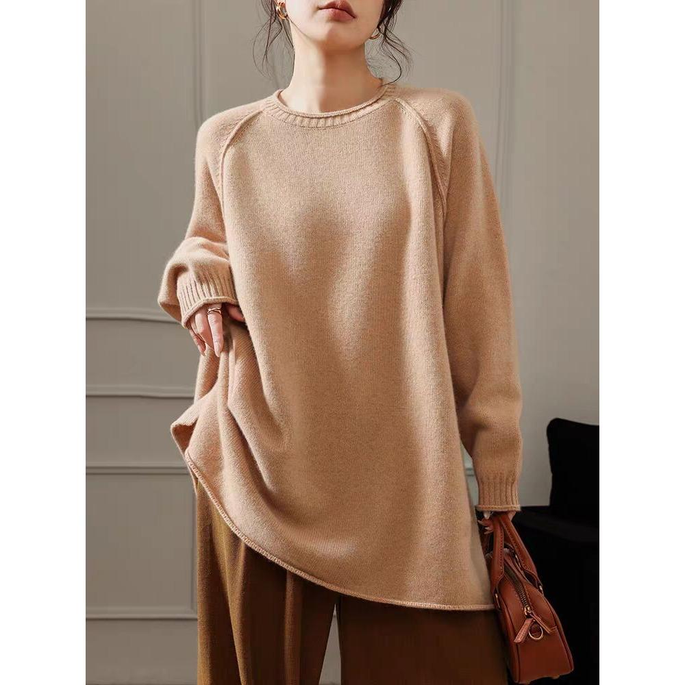 2026 Autumn Winter New Women Sweater Pullover Knitting Fashion Lady Tops Long Sleeve Shirt Loose Casual Solid