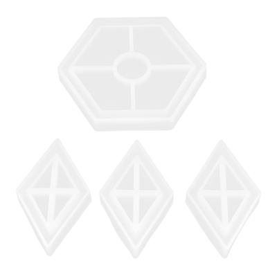 Moldes de Silicone DIY Moldes de Resina Translúcida Moldes de Fundição Rômbicos para Armazenamento de Itens Fazendo Artesanato