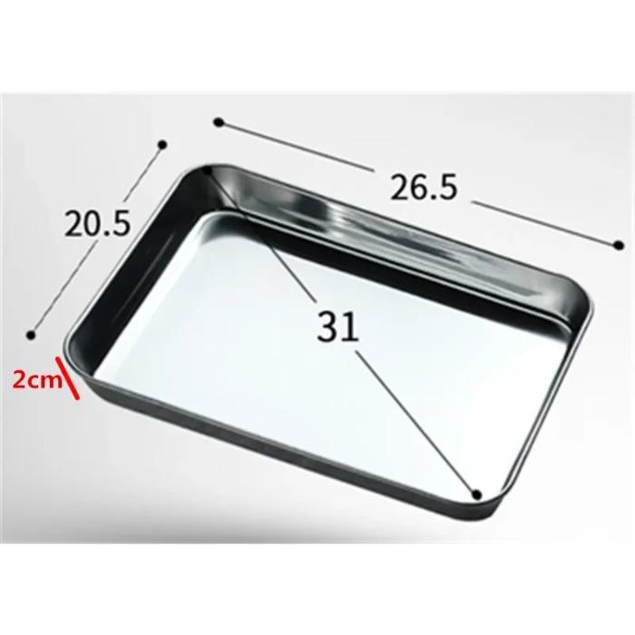 304 Stainless Steel Baking Tray Plate Bbq Tray With Removable Cooling Rack Set Baking cake Pan Sheet Non Toxic Oven Dishwasher