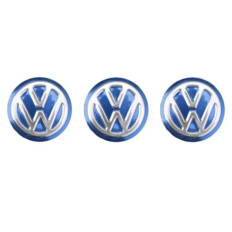 3PCS Car Metal Emblem Stickers Auto Remote Key Logo For Volkswagen VW GTI Rline Passat Golf Polo Touareg Jetta Tiguan 14mm
