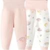 Shubeiyi Cotton Padded Baby High-Waisted Warm Pants 2-Pack