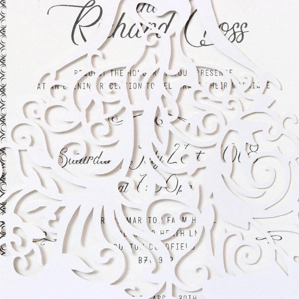 10 juegos Invitaciones de Boda Cortadas con Láser Encaje Marfil Calado  Floral Invitaciones Tarjetas Para Suministros de Fiesta de Matrimonio  comprar a buen precio — entrega gratuita, reseñas reales con fotos — Joom, image size:1000x1000