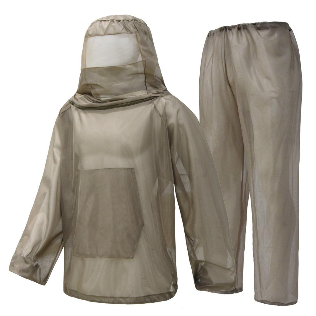 Mesh Insect Protection Suit with Hood and Full Coverage for Outdoor Hiking Camping Fishing Lightweight Breathable Insect Shield Outfit