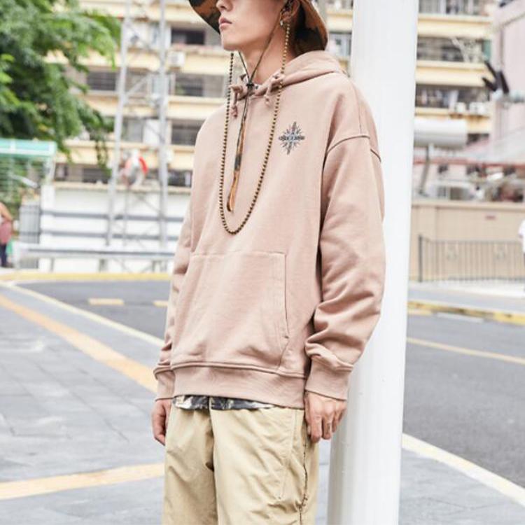 Li-Ning X Dunhuang Museum Co-Branded CF Trace Series Casual Sport Pullover Hoodie Men Tops Gingerbread-Brown AWDQC51-4