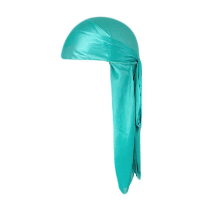 Silk-Style Elastic Knitted Long Tail Headscarf Turban