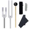 PLEAVIT Tuning Fork Crystal Tuner, 528Hz/4096Hz Set, Healing, Meditation, Quartz Mallet, with Pouch