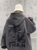 Men's Heavyweight Hooded Sweatshirt - Trendy Autumn/Winter High Street Style, Loose Fit, Velvet Lined.