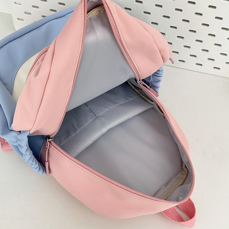School Bag Fresh Ins Wind Dopamine Contrasting Color Children's Spring Outing Research Backpack High Value Summer New Sweet Backpack