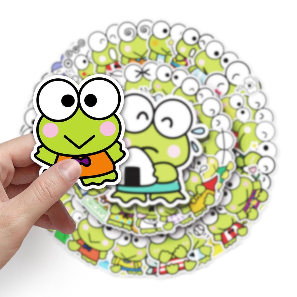 53 Keroppi Big-Eyed Frog Stickers for Laptop, Car, Phone & Suitcase