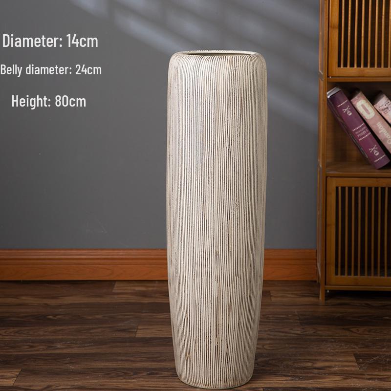 Ceramic Floor Vase for Living Room Dried Flower Arrangement - New Chinese Style Home Decor