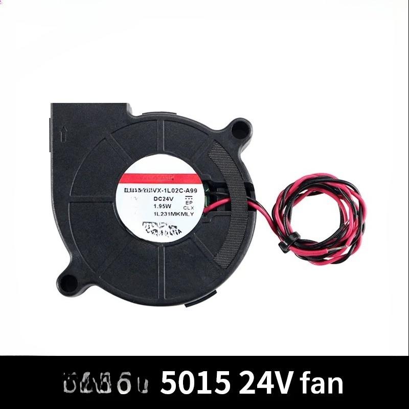 Fan Centrifugal DC Cooling Turbo Fan  Printer Blower Fan 5015 24V 0.41A Double Bearing Blower