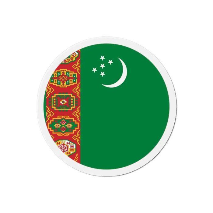 Aimant Rond - Turkménistan - 6 Cm - 50 Pièces - Multicolore - Mixte