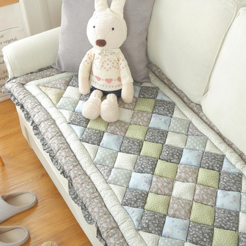 Thickened Washable Splicing Sofa Mat Home Living Room Decoration Anti Slip Bay Window Mat Comfortable Soft High-quality Printed Dyed Seat Cushion