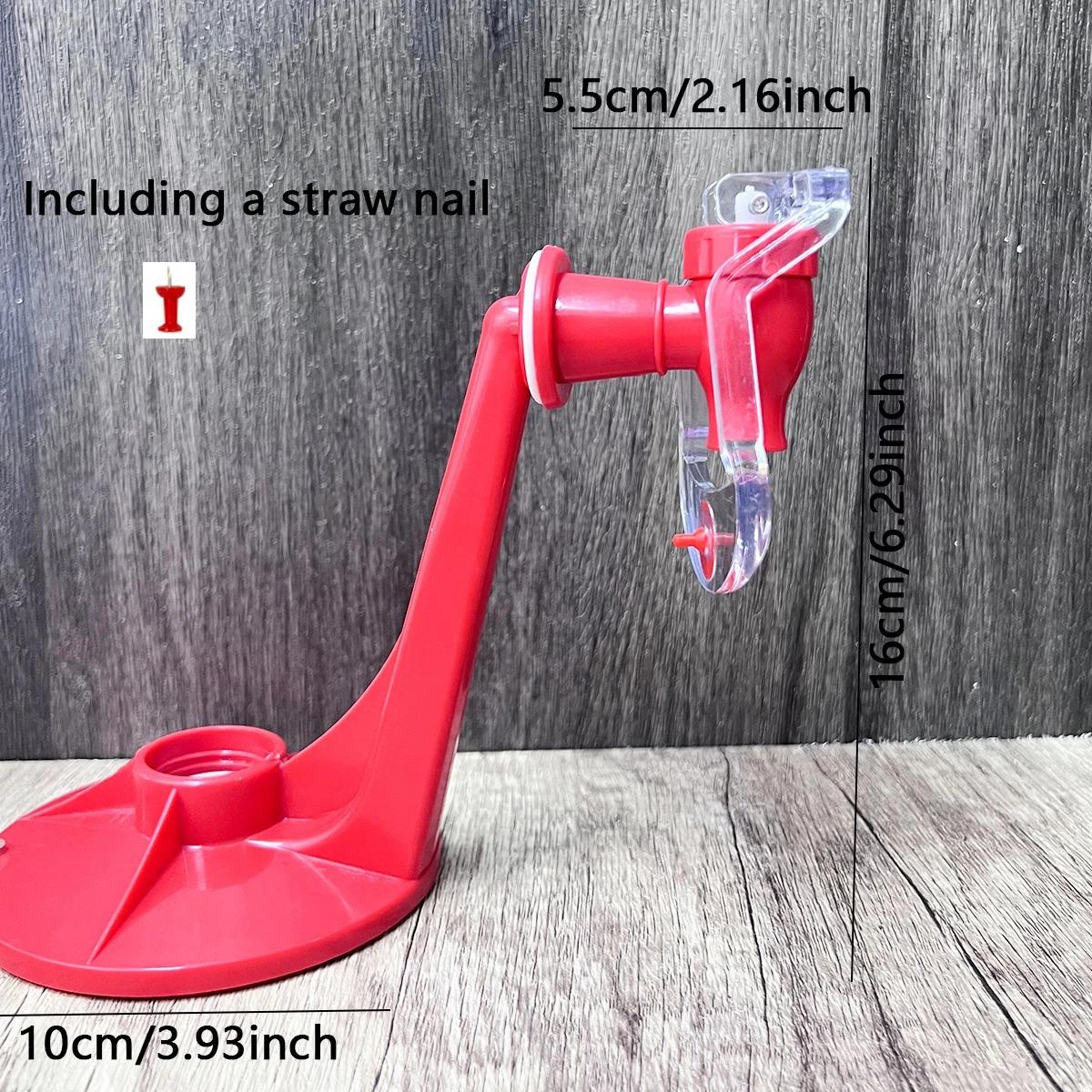 

1pc-Creative Manual Pressurized Carbonated Beverage Machine To Drink Portable Cola Drinker Upside Down To Drink Soda Water красный