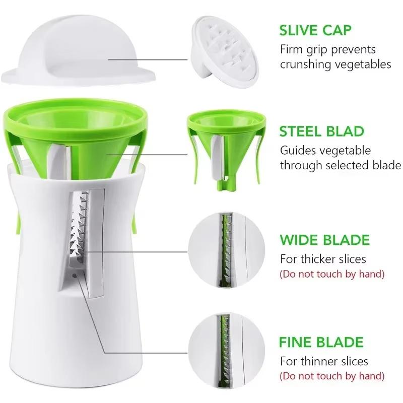 Multi-Functional Creative Heavy-Duty Spiral Vegetable And Carrot Slicer, Cutter, Pasta, Cheese Grater, Slicer, Kitchenware