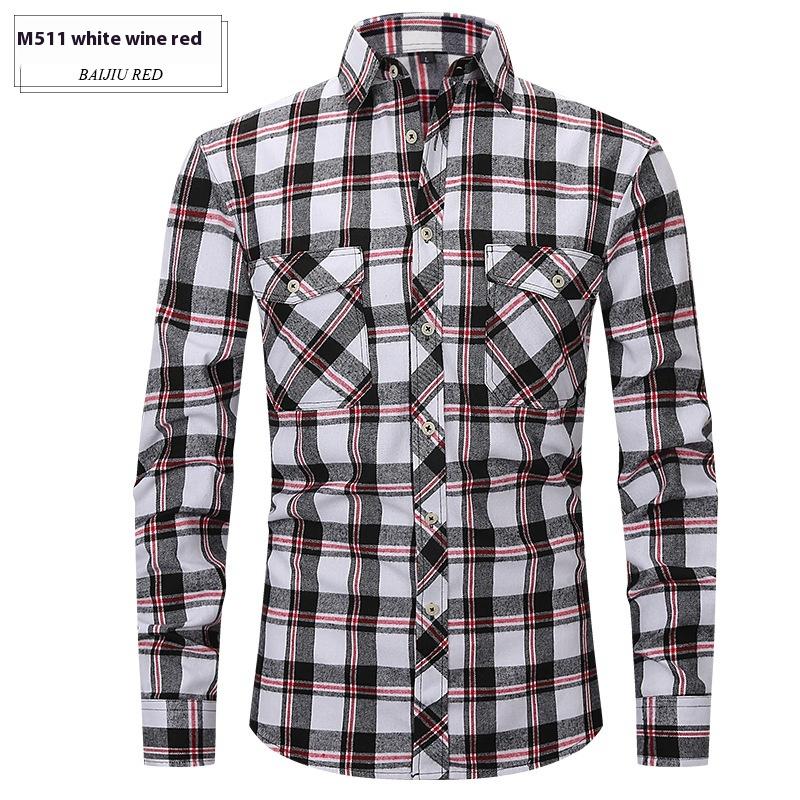 Cozy Up Men's Casual Plaid Flannel Long Sleeve Button Down Shirt
