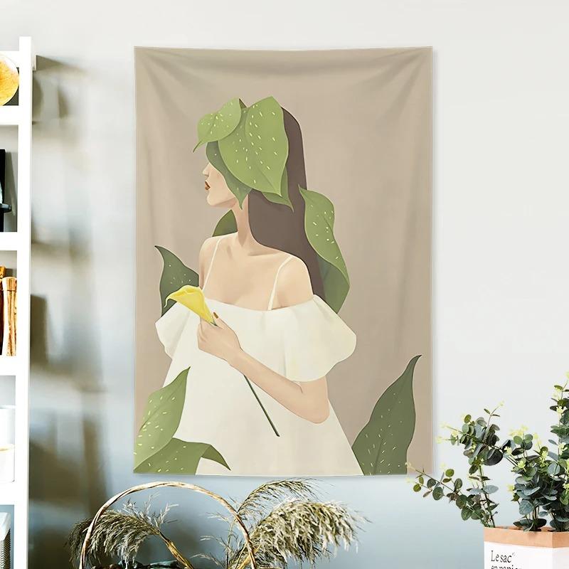 Modernes Schlichtes Charakter-Kunst Hängetuch Heim Wanddekoration Wandteppich Büro Wohnzimmer Wandteppich