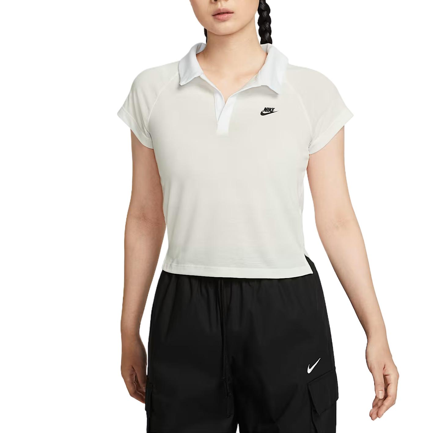 

Nike Futura Fashion Simple Versatile Solid Color Short Sleeve Polo Shirt Women tops IH8503-133 XL