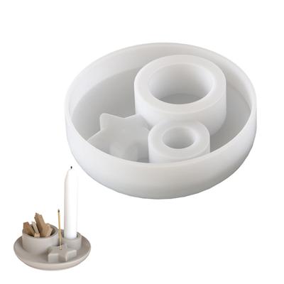 Moule en Silicone Étoile et Lune pour Bougeoirs et Porte-Encens Matériaux Réutilisables pour Décoration Intérieure et Cadeaux