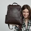 Large Capacity Cowhide Backpack Fashion Travel Backpack Leather Women's Bag