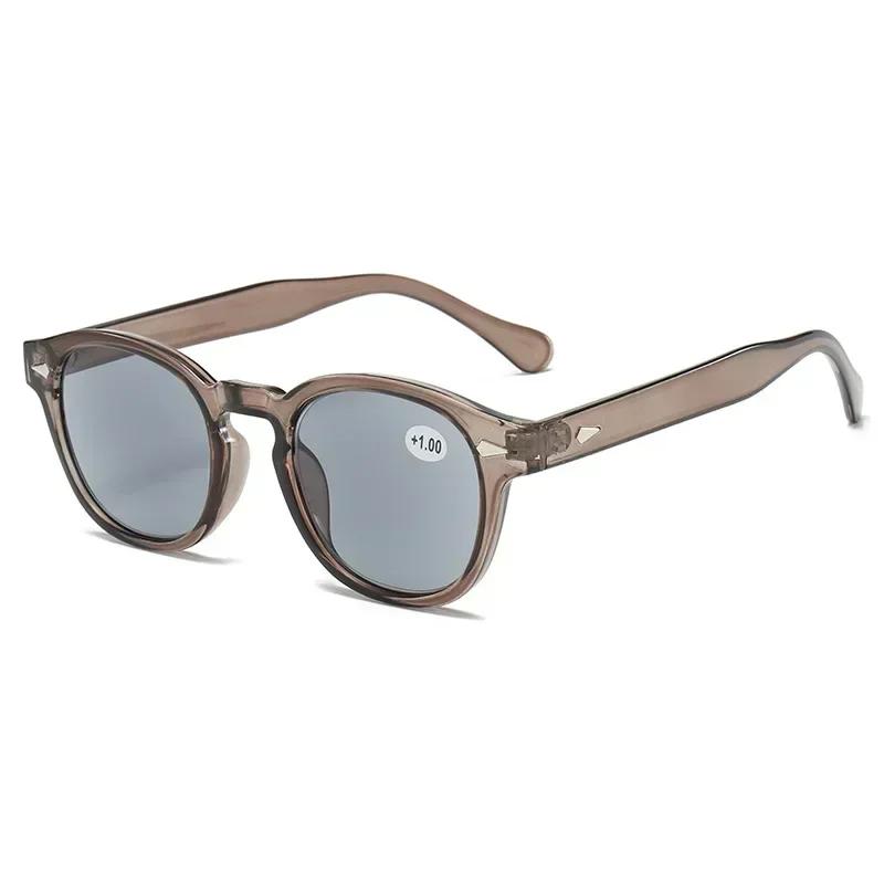 

Women Men Ultra Light Unisex Presbyopia Glasses Vintage Rivet Leopard Round Sunglasses Fashionable Full Frame Reading Glasses 2.5