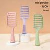 Compact Fluffy Massage Comb with Cleaning Claw - Long Handle for Hair Styling and Care