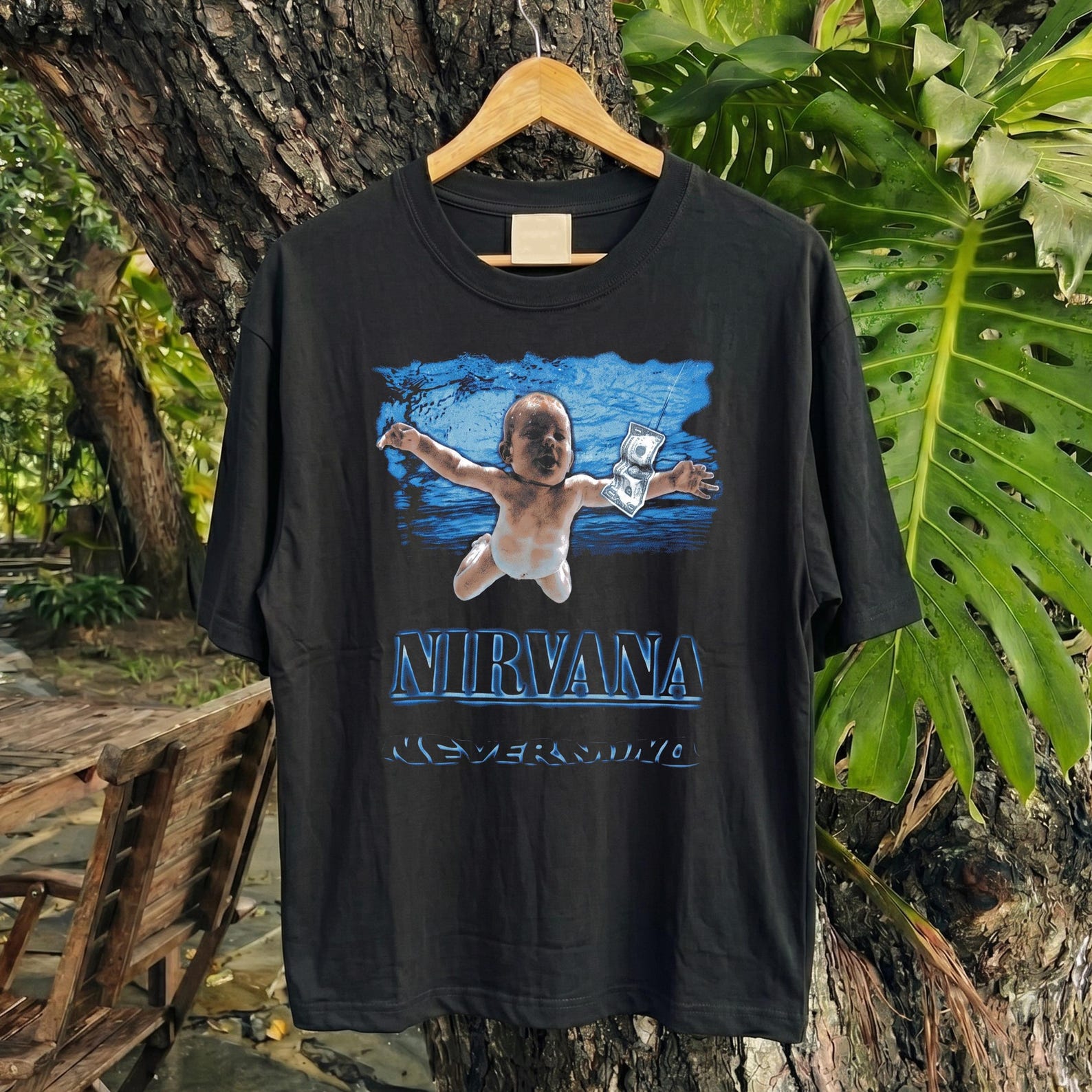 Comfort Colors Nirvana Nevermind Shirt, Vintage Grunge Band Tee, Kurt Cobain Rock T Shirt, 90s Alternative Music Graphic, Fan Gift XL